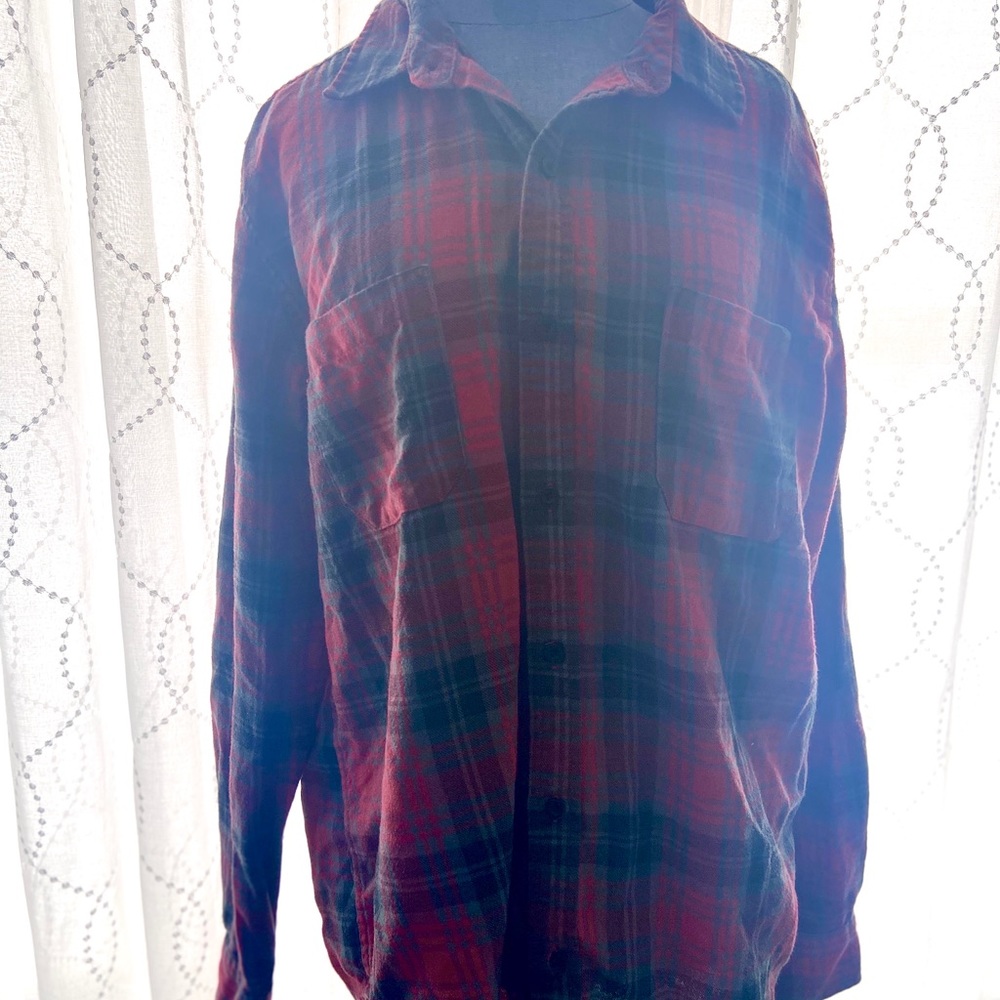 xxx Rude Red/Black Flannel from Hot Topic